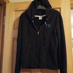 PINK VS full zipper front Jersey hoodie